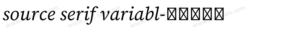 source serif variabl字体转换